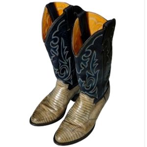 Justin Real Snake Embossed Leather Boots